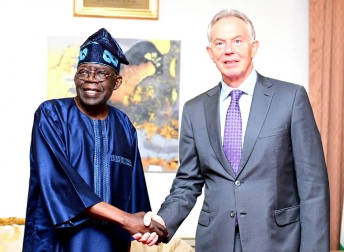 Tinubu meets with ex-British PM Blair in Abuja