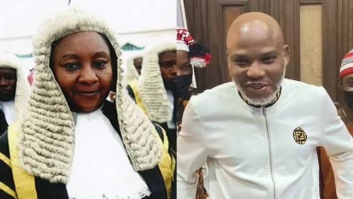 Binta Nyako withdraws from case as Nnamdi Kanu shouts: ‘I have no confidence in this court any more and I ask you to recuse yourself’