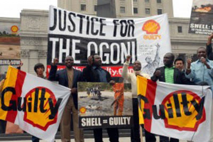 Environmental groups protest at planned return of oil drilling in Ogoniland