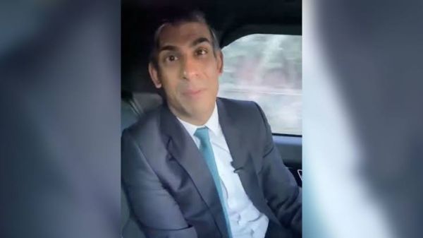 UK Prime Minister Rishi Sunak fined for failing to wear seat belt